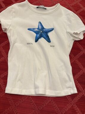 Bershka Cream Ribbed Crewneck Tee